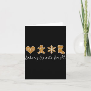 Funny Gingerbread Christmas Baking Srits Bright Co Card