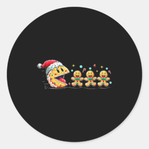 Funny Gingerbread Christmas Cookie Baking Boys Gir Classic Round Sticker