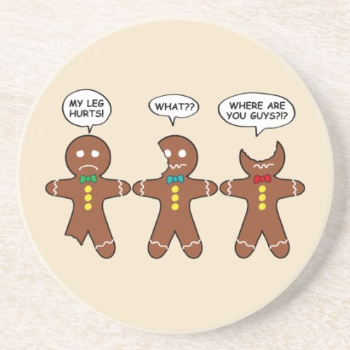 Funny Gingerbread Coaster