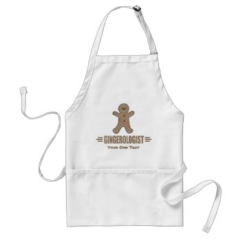 Funny Gingerbread Cookie Lover's Adult Apron by OlogistShop at Zazzle