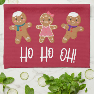 JOOCAR Christmas Kitchen Towels, Gingerbread Man Cookie House