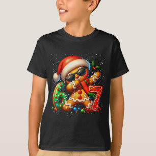 Funny Gingerbread Dabbing Six Seven 67 Meme Christ T-Shirt