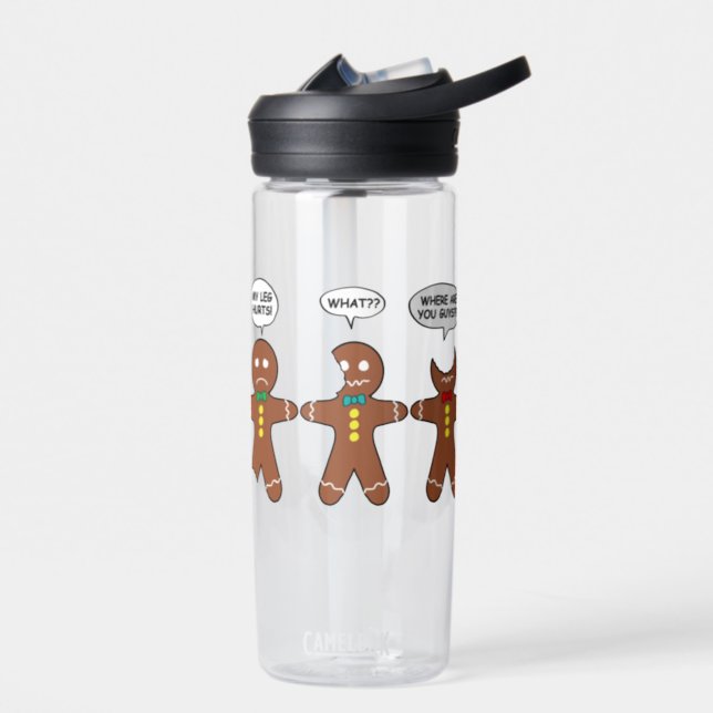 Funny Gingerbread Everything is Fine CamelBak Eddy Water Bottle (Left)