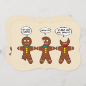 Funny Gingerbread Everything is Fine Holiday Card (Front/Back)