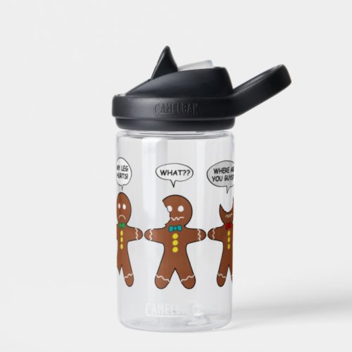 Funny Gingerbread Everything is Fine Holiday Water Water Bottle