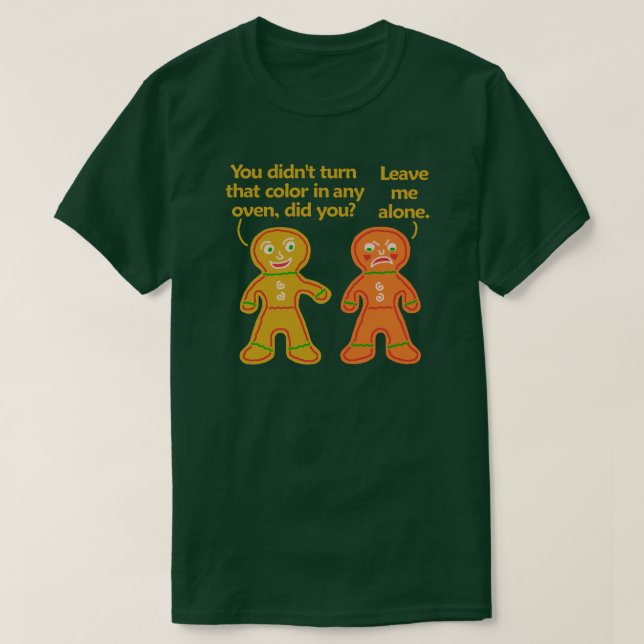 Funny Gingerbread Fake Tan Christmas T-Shirt (Design Front)