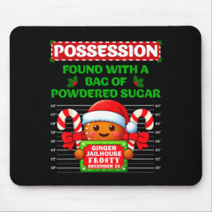 Funny Gingerbread Inmate Christmas Matching Family Mouse Pad