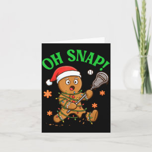 Funny Gingerbread Lacrosse Christmas Cookie Oh Sna Card