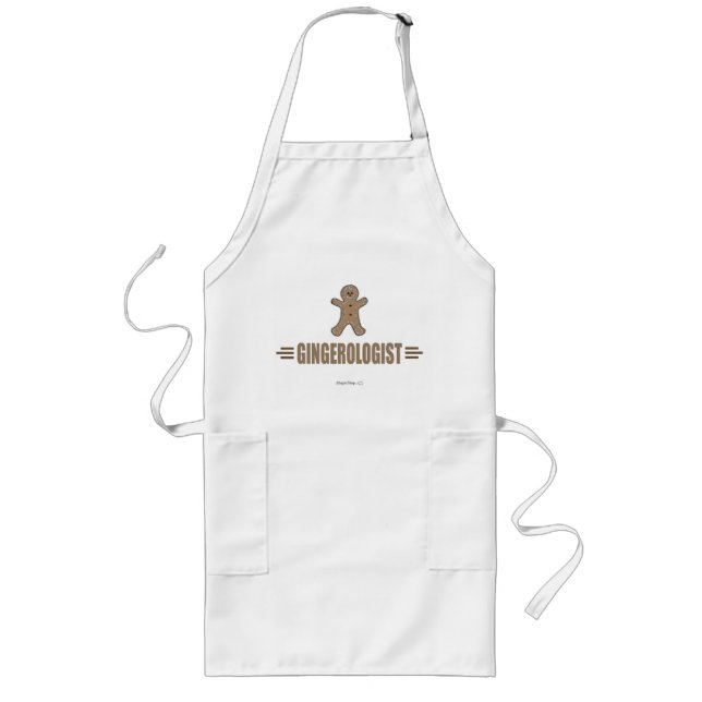 Funny Gingerbread Long Apron (Front)