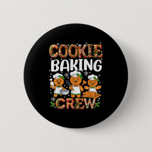 Funny Gingerbread Lovers Cookie Baking Crew Christ Button