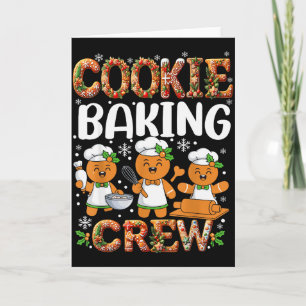 Funny Gingerbread Lovers Cookie Baking Crew Christ Card
