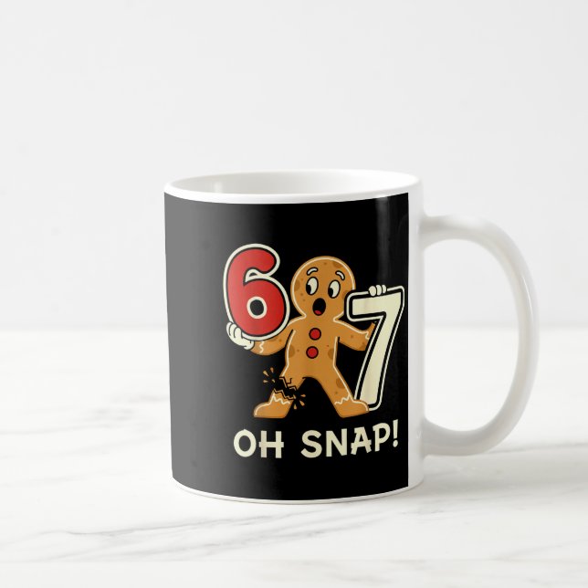 Funny Gingerbread Man 67 Six Seven For Adult Kids  Coffee Mug (Right)