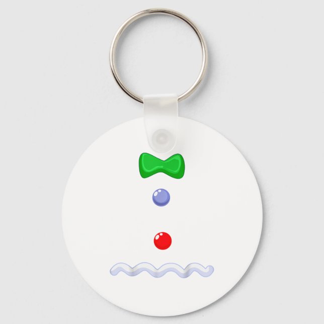 Funny Gingerbread Man Christmas Costume  Keychain (Front)