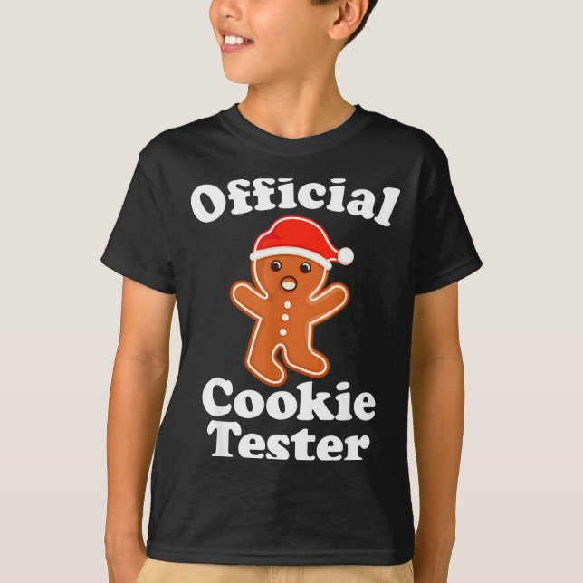 Funny Gingerbread Man Cookie Tester Christmas  T-Shirt (Front)