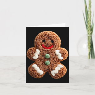 Funny Gingerbread Man Crochet Christmas Xmas Pajam Card