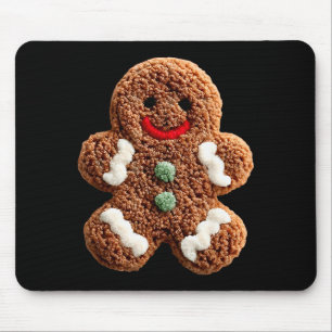 Funny Gingerbread Man Crochet Christmas Xmas Pajam Mouse Pad