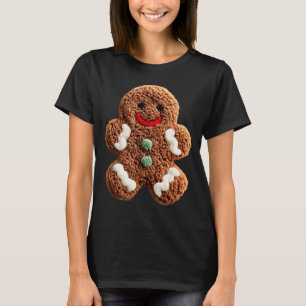 Funny Gingerbread Man Crochet Christmas Xmas Pajam T-Shirt