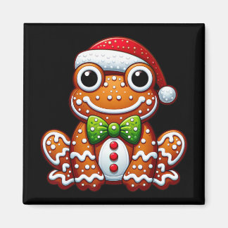 Funny Gingerbread Man Frog Christmas Womens Mens K Magnet
