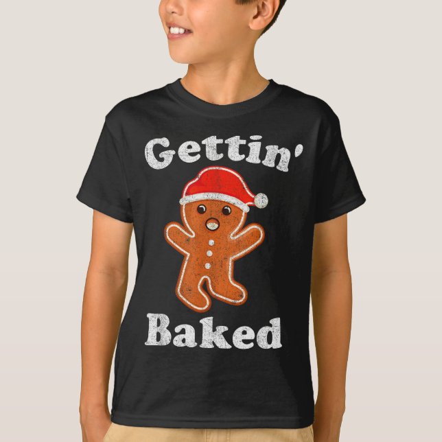 Funny Gingerbread Man Gettin Baked Cookie Baking C T-Shirt (Front)