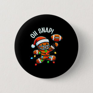 Funny Gingerbread Man Pajamas & Pjs Xmas Holid Button