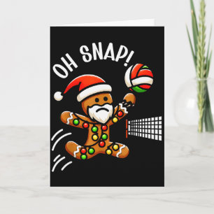 Funny Gingerbread Man Pajamas &amp; Pjs Xmas Holid Card