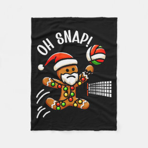 Funny Gingerbread Man Pajamas & Pjs Xmas Holid Fleece Blanket