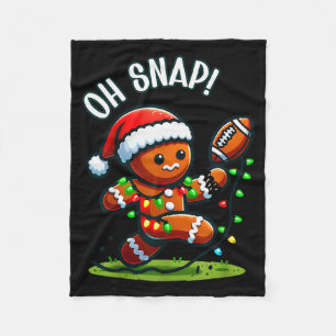 Funny Gingerbread Man Pajamas & Pjs Xmas Holid Fleece Blanket