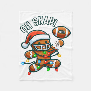 Funny Gingerbread Man Pajamas And Pjs Xmas Holiday Fleece Blanket