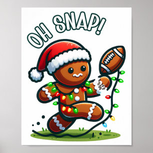 Funny Gingerbread Man Pajamas And Pjs Xmas Holiday Poster