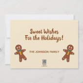 Funny Gingerbread Men Cookies Holiday Card (Back)