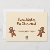 Funny Gingerbread Men Cookies Holiday Card (Back)