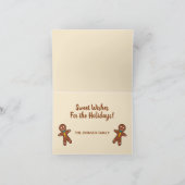Funny Gingerbread Men Cookies Holiday Folded Card (Inside)
