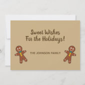 Funny Gingerbread Men Cookies Holiday Humor Card (Back)