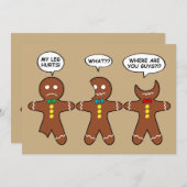 Funny Gingerbread Men Cookies Holiday Humor Card (Front/Back)
