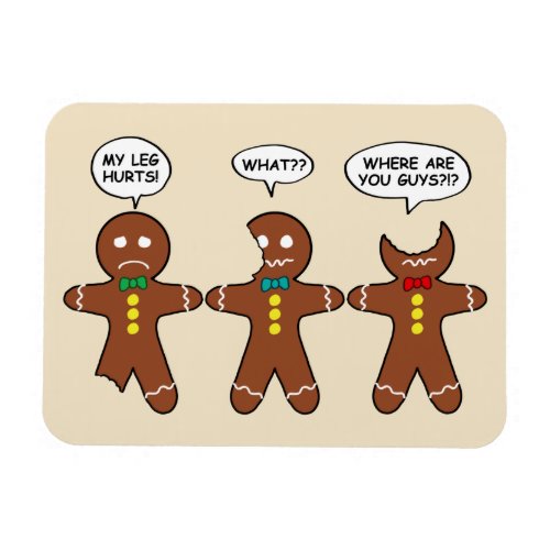 Funny Gingerbread Men Cookies Magnet