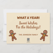 Funny Gingerbread Men Holiday Card (Back)
