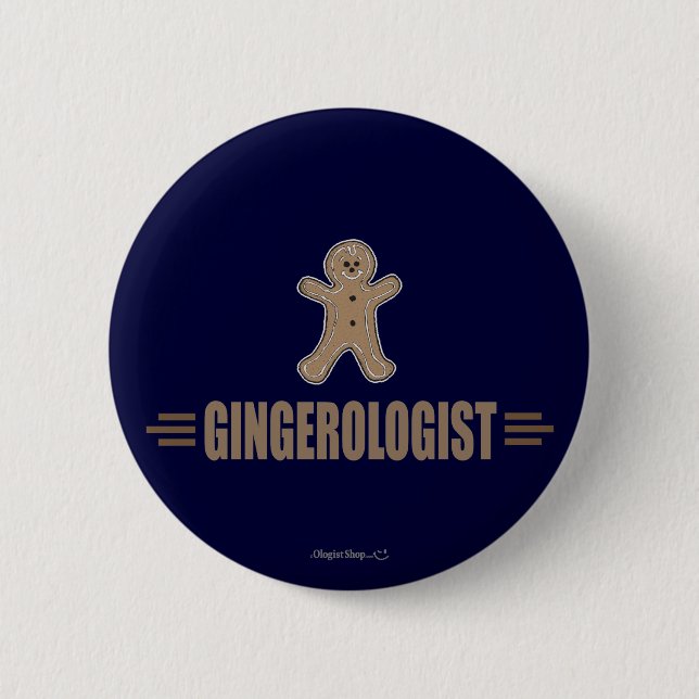 Funny Gingerbread Pinback Button (Front)