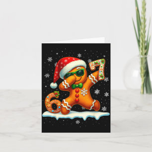 Funny Gingerbread Six Seven 67 Ice Cream Drip Chri Card