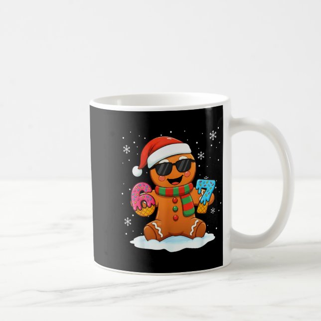 Funny Gingerbread Six Seven 67 Ice Cream Drip Chri Coffee Mug (Right)