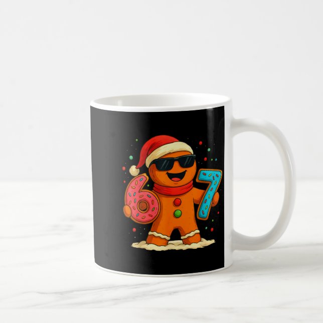 Funny Gingerbread Six Seven 67 Ice Cream Drip Chri Coffee Mug (Right)