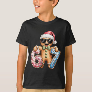 Funny Gingerbread Six Seven 67 Ice Cream Drip Chri T-Shirt