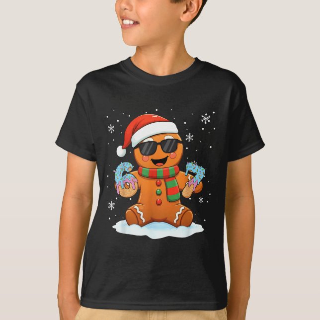 Funny Gingerbread Six Seven 67 Ice Cream Drip Chri T-Shirt (Front)