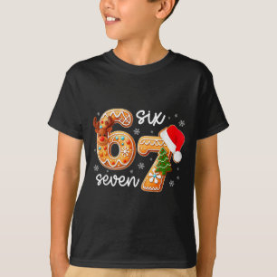 Funny Gingerbread Six Seven 67 Ice Cream Drip Chri T-Shirt