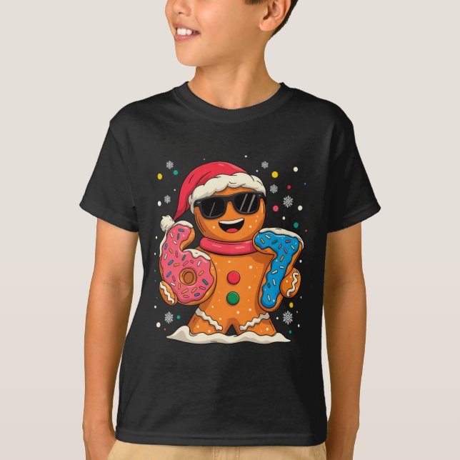 Funny Gingerbread Six Seven 67 Ice Cream Drip Chri T-Shirt (Front)
