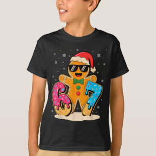 Funny Gingerbread Six Seven 67 Ice Cream Drip Chri T-Shirt