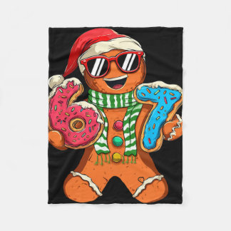 Funny Gingerbread Six Seven 67 Meme Ice Cream Chri Fleece Blanket