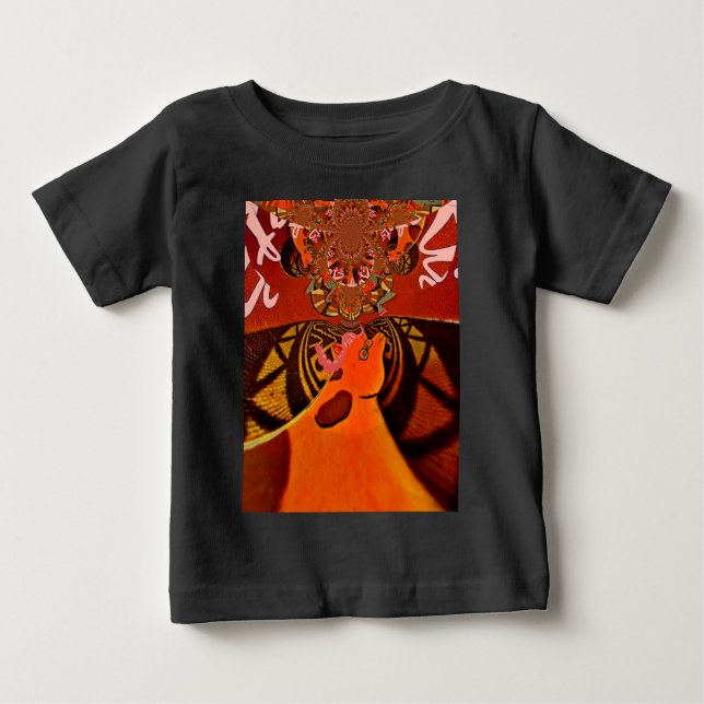 Funny Giraffe: A Kaleidoscopic African Charm Baby T-Shirt (Front)