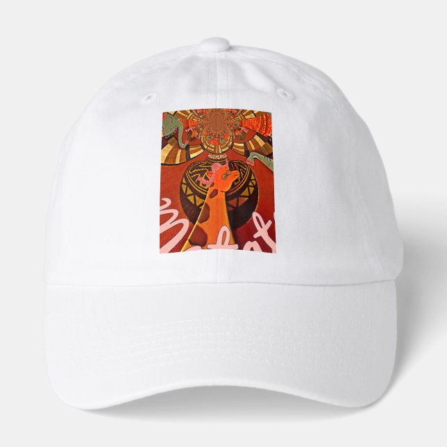  Funny Giraffe: A Kaleidoscopic African Charm Hat (Front)