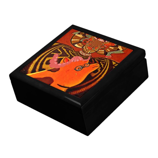  Funny Giraffe: A Kaleidoscopic African Charm Keepsake Box (Side)
