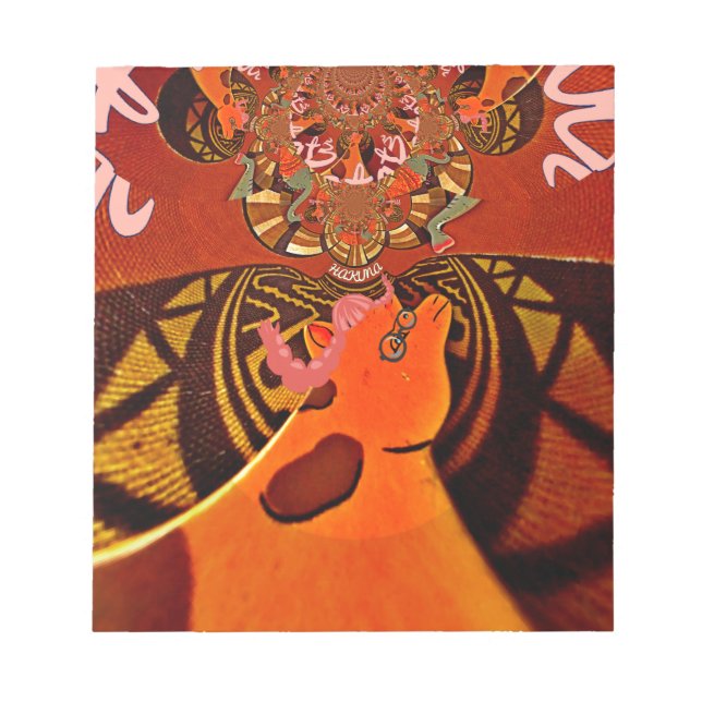  Funny Giraffe: A Kaleidoscopic African Charm Notepad (Front)